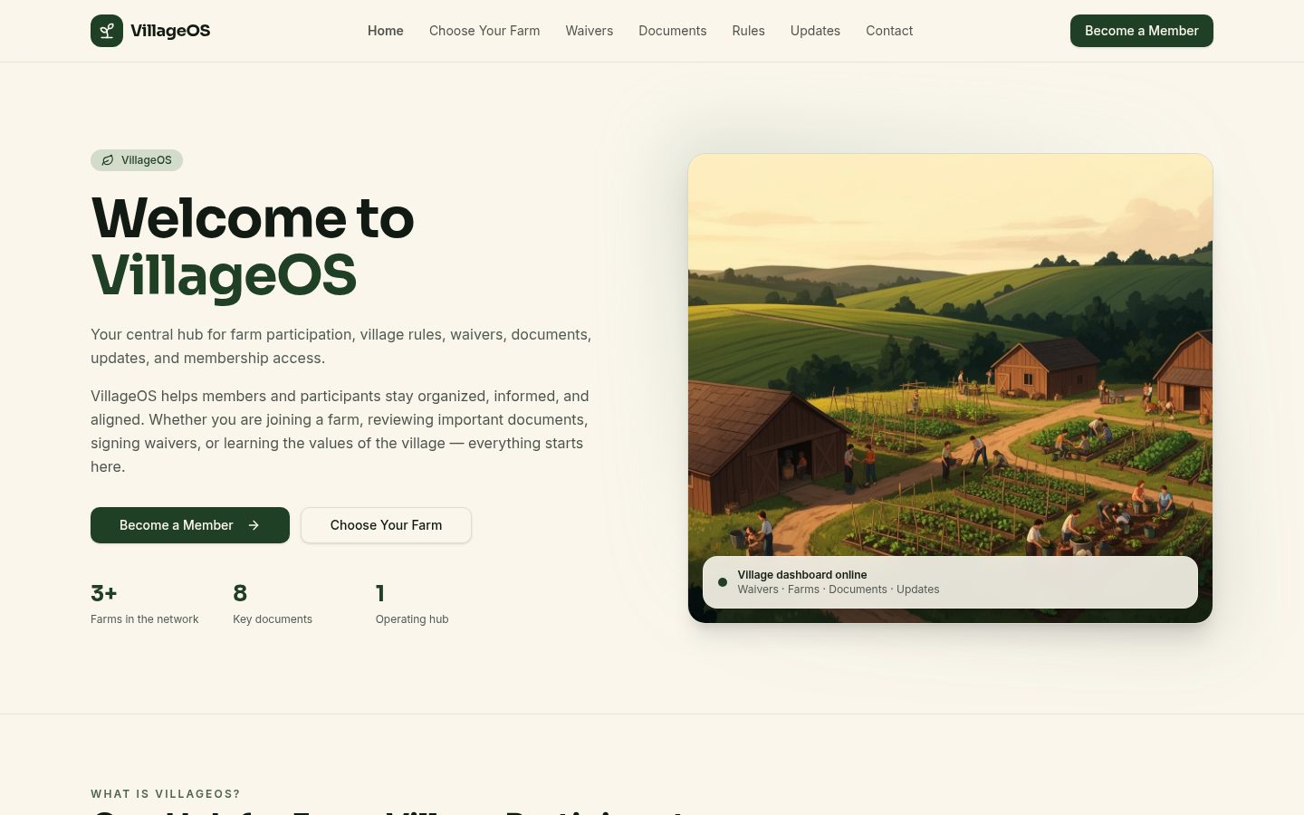 VillageOS screenshot