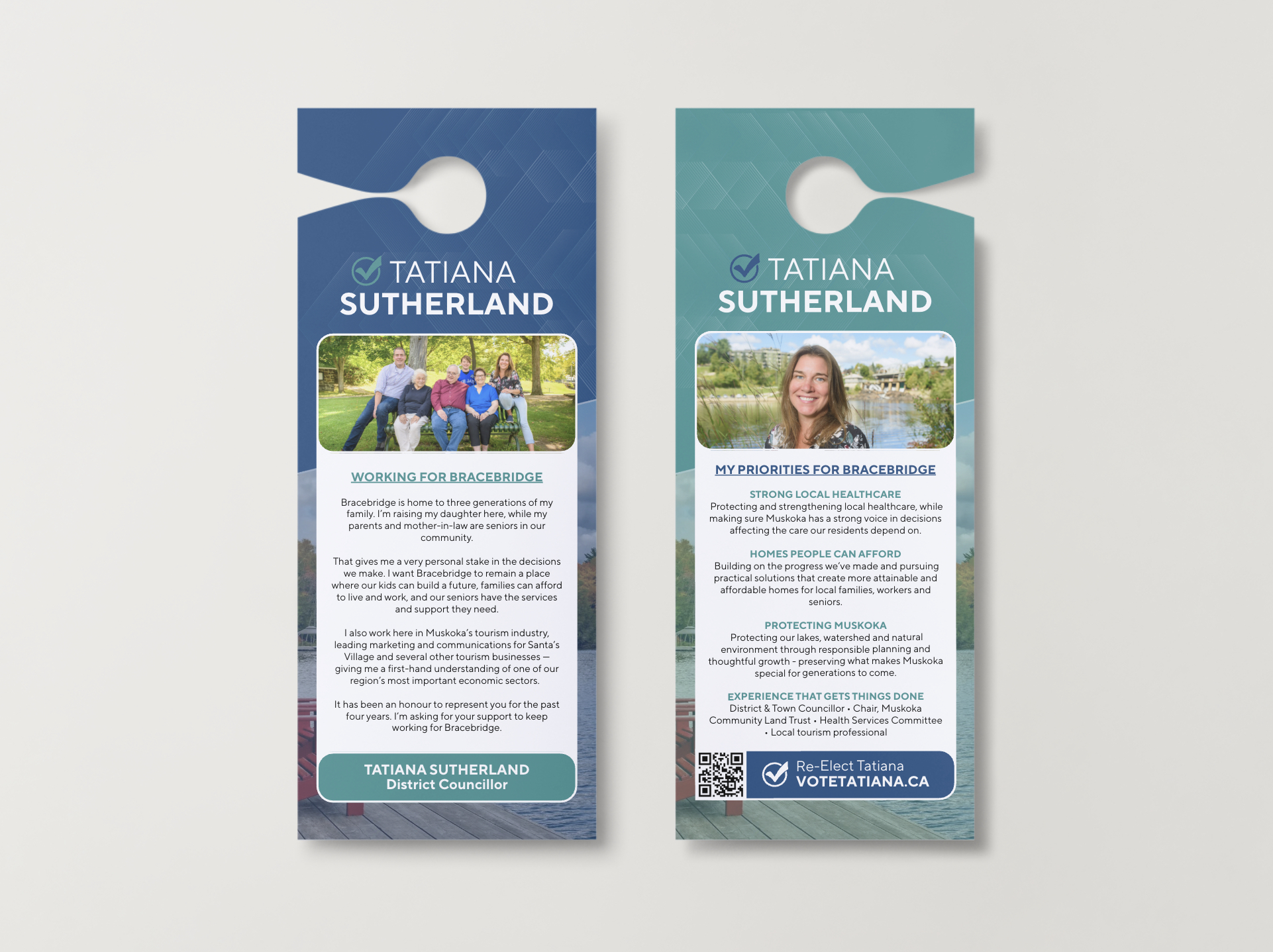 Tatiana Sutherland Municipal Campaign — Door-knocker design 1